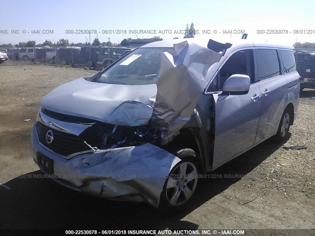 JN8AE2KP5C9050702 - 2012 NISSAN QUEST S/SV/SL/LE SILVER photo 2