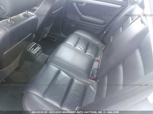 WAUJC68E84A248265 - 2004 AUDI A4 1.8T WHITE photo 8