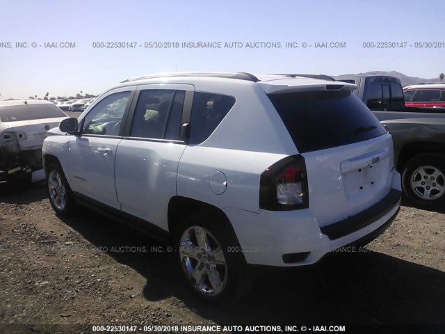 1C4NJCEB6GD543127 - 2016 JEEP COMPASS LATITUDE 白色 照片 3