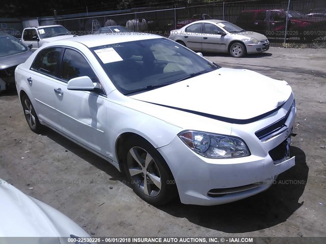 1G1ZC5E02CF302047 - 2012 CHEVROLET MALIBU 1LT WHITE photo 1