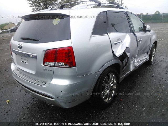 5XYKWDA24CG223087 - 2012 KIA SORENTO SX SILVER photo 6