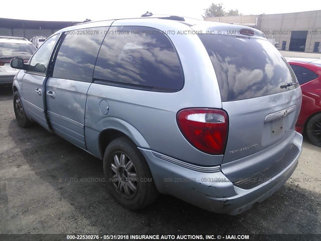 2C8GP64L45R279658 - 2005 CHRYSLER TOWN & COUNTRY LIMITED Light Blue photo 3