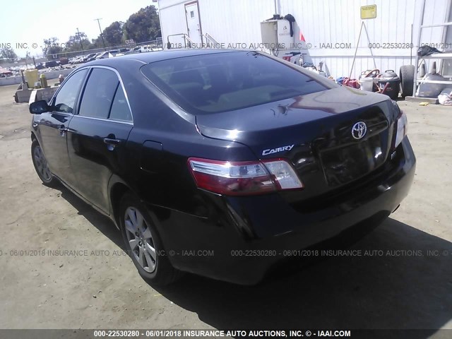 4T1BB46K68U040912 - 2008 TOYOTA CAMRY HYBRID BLACK photo 3