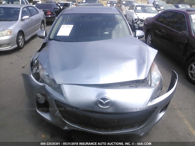 JM1BL1W88C1553495 - 2012 MAZDA 3 I GRAY photo 6