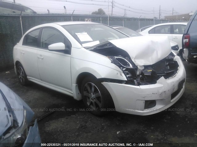 3N1AB6AP8CL643302 - 2012 NISSAN SENTRA 2.0/2.0S/SR/2.0SL WHITE photo 1