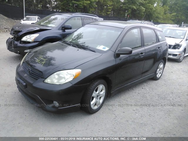 2T1KR32E85C501837 - 2005 TOYOTA COROLLA MATRIX XR BLACK photo 2