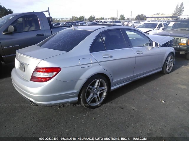 WDDGF5EB8AR121947 - 2010 MERCEDES-BENZ C 300 SILVER photo 4