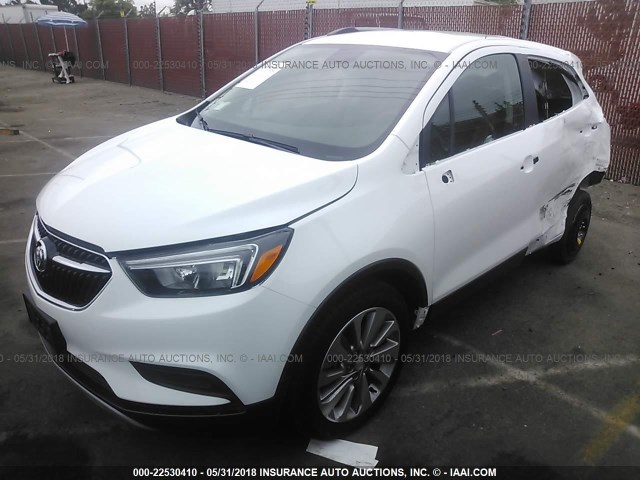 KL4CJASB2HB240742 - 2017 BUICK ENCORE PREFERRED WHITE photo 2