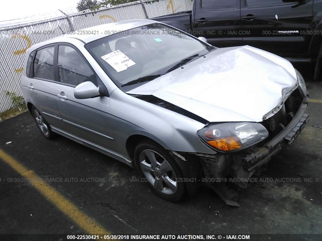 KNAFE161185013496 - 2008 KIA SPECTRA5 5 SX SILVER photo 1