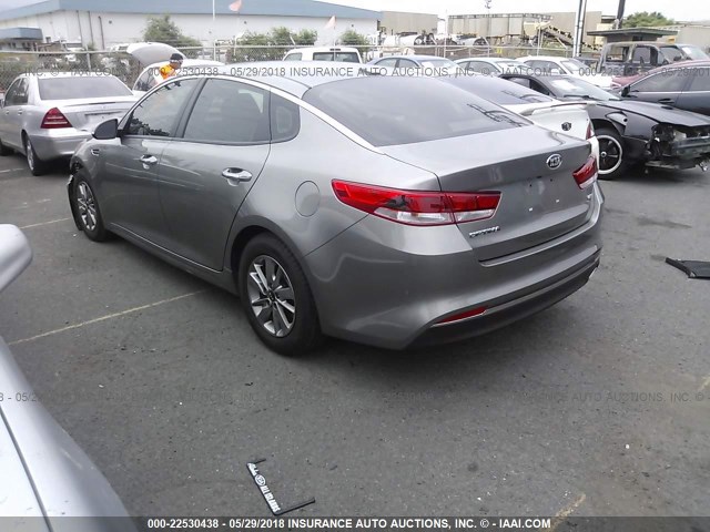 5XXGT4L13GG078749 - 2016 KIA OPTIMA LX 灰色 照片 3