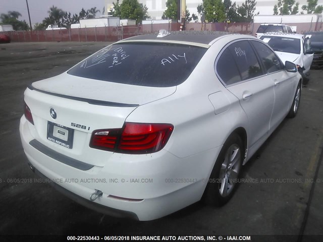 WBAFR1C57BC750040 - 2011 BMW 528 I WHITE photo 4
