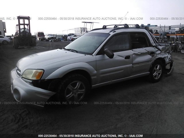 4S4BT62C466100078 - 2006 SUBARU BAJA SPORT SILVER photo 2