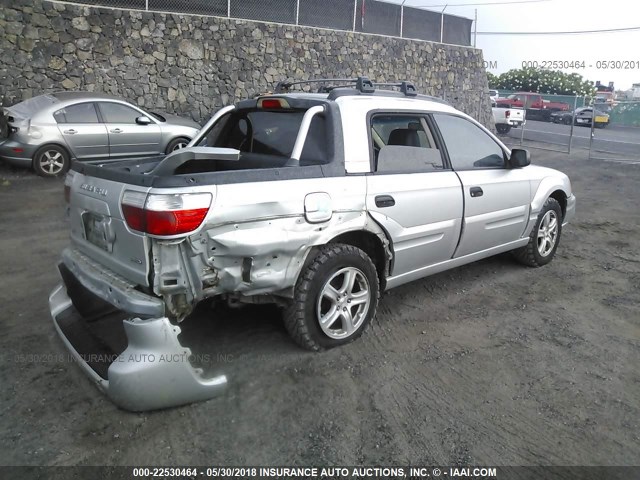 4S4BT62C466100078 - 2006 SUBARU BAJA SPORT SILVER photo 4