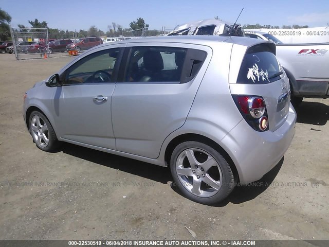 1G1JE6SB0D4222228 - 2013 CHEVROLET SONIC LTZ SILVER photo 3