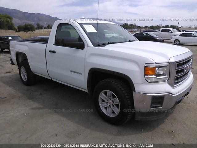 1GTN1TEC7FZ900051 - 2015 GMC SIERRA C1500 WHITE photo 1