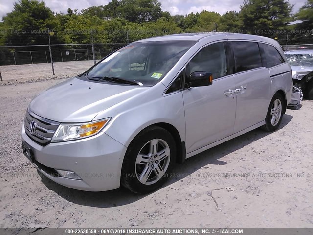 5FNRL5H91BB062476 - 2011 HONDA ODYSSEY TOURING/TOURING ELITE SILVER photo 2