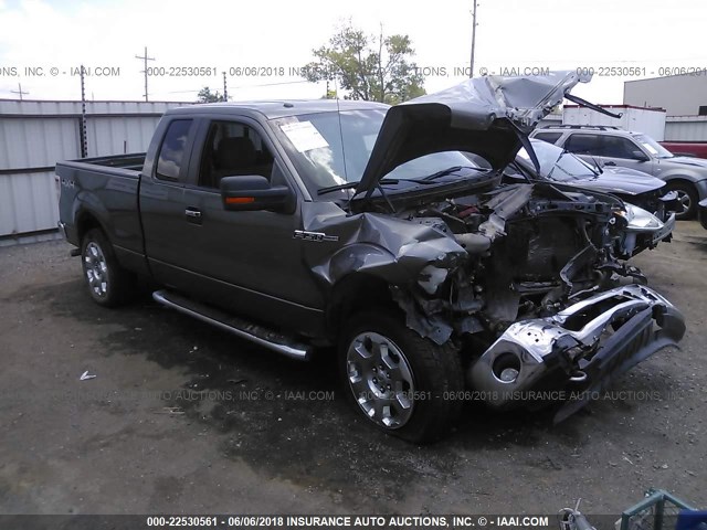 1FTFX1EF4CFA12520 - 2012 FORD F150 SUPER CAB GRAY photo 1