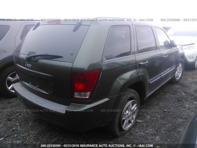 1J8GR48K07C629275 - 2007 JEEP GRAND CHEROKEE LAREDO/COLUMBIA/FREEDOM მწვანე ფოტო 4