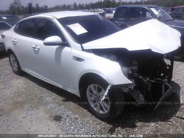 5XXGT4L31GG025517 - 2016 KIA OPTIMA WHITE photo 1