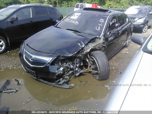 19UUA9F51EA001411 - 2014 ACURA TL TECH შავი ფოტო 2