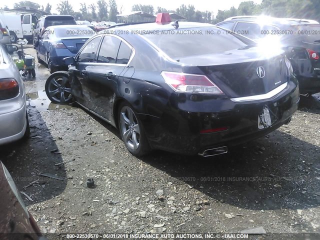 19UUA9F51EA001411 - 2014 ACURA TL TECH შავი ფოტო 3