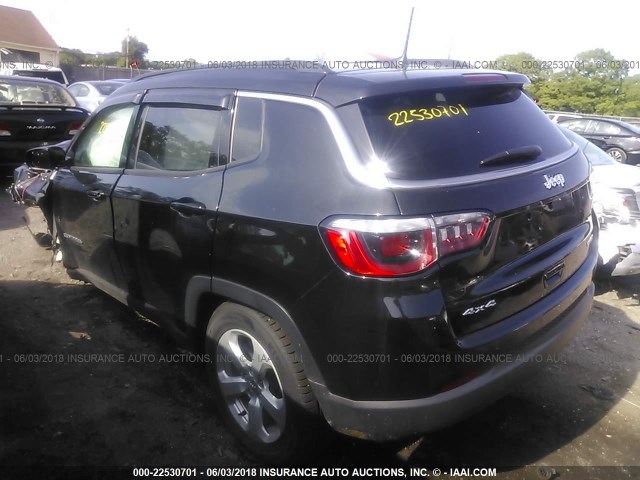 3C4NJDBB6JT200832 - 2018 JEEP COMPASS LATITUDE შავი ფოტო 3
