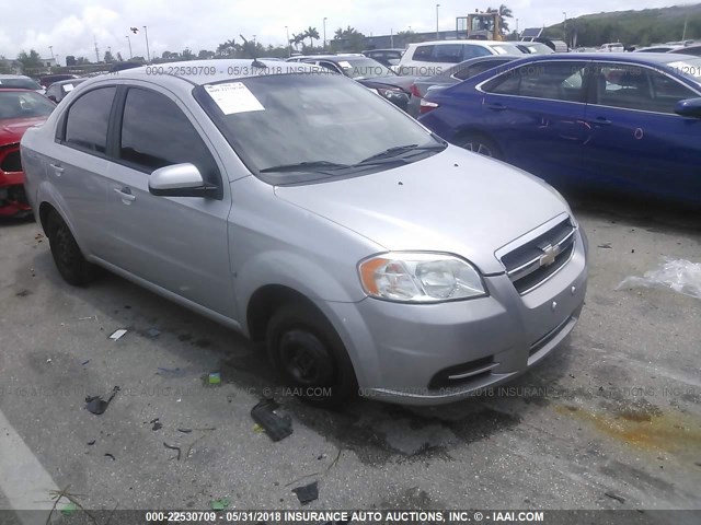 KL1TD56E19B629230 - 2009 CHEVROLET AVEO LS/LT SILVER photo 1