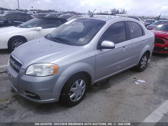 KL1TD56E19B629230 - 2009 CHEVROLET AVEO LS/LT SILVER photo 2