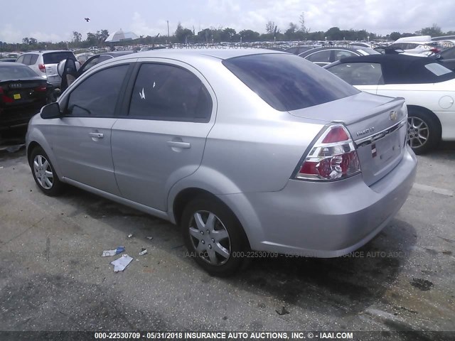 KL1TD56E19B629230 - 2009 CHEVROLET AVEO LS/LT SILVER photo 3