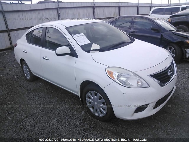 3N1CN7AP5CL896325 - 2012 NISSAN VERSA S/SV/SL WHITE photo 1