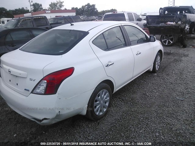 3N1CN7AP5CL896325 - 2012 NISSAN VERSA S/SV/SL WHITE photo 4