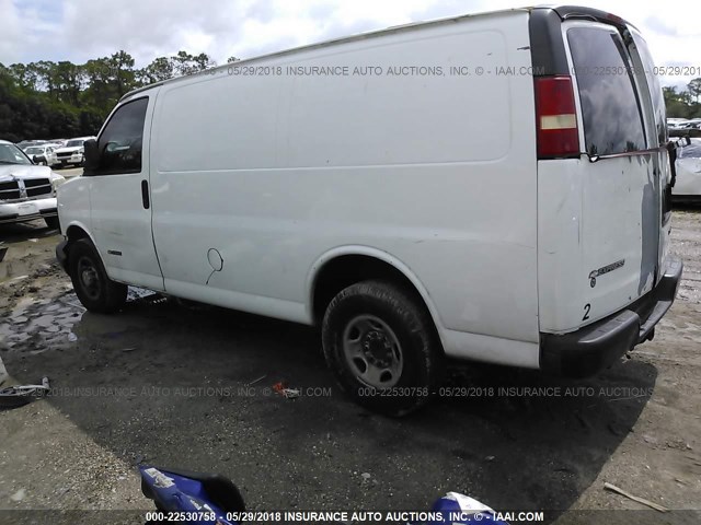 1GCGG25V351206988 - 2005 CHEVROLET EXPRESS G2500  WHITE photo 3