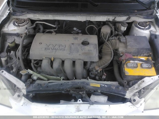 2T1LR32E23C162414 - 2003 TOYOTA COROLLA MATRIX XR WHITE photo 10