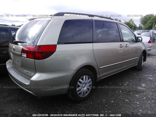 5TDZA23C15S232505 - 2005 TOYOTA SIENNA CE/LE BEIGE photo 4