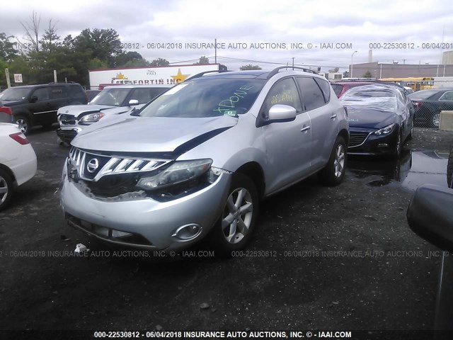 JN8AZ1MW8AW138709 - 2010 NISSAN MURANO S/SL/LE SILVER photo 2