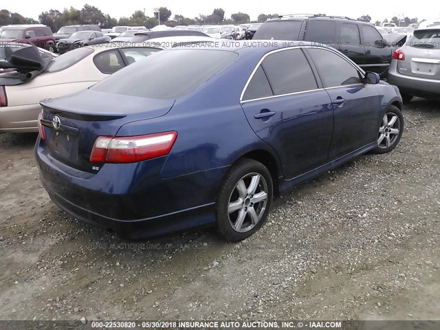 4T1BE46K47U015478 - 2007 TOYOTA CAMRY NEW GENERAT CE/LE/XLE/SE BLUE photo 4