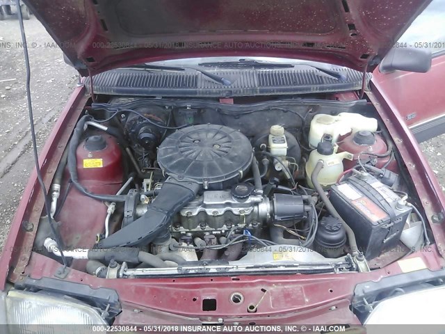 KL2TR516XJB336508 - 1988 PONTIAC LEMANS SE MAROON photo 10