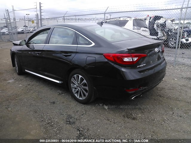 5NPE34AF8FH180489 - 2015 HYUNDAI SONATA SPORT/LIMITED BLACK photo 3