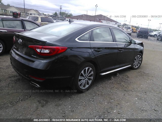 5NPE34AF8FH180489 - 2015 HYUNDAI SONATA SPORT/LIMITED BLACK photo 4