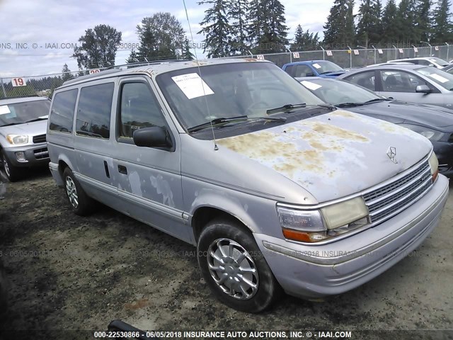 1P4GH44R6PX647717 - 1993 PLYMOUTH GRAND VOYAGER SE BLUE photo 1
