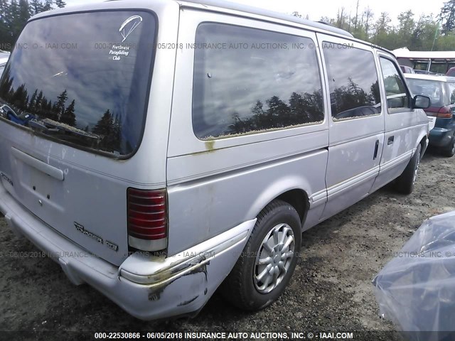 1P4GH44R6PX647717 - 1993 PLYMOUTH GRAND VOYAGER SE BLUE photo 4