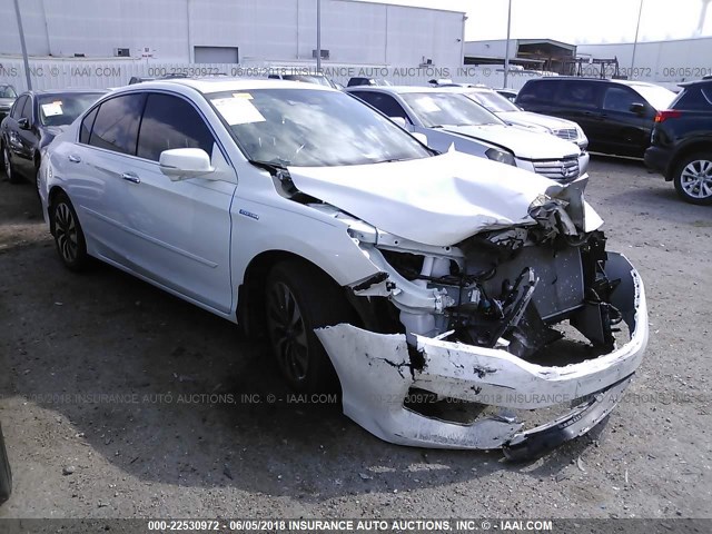 JHMCR6F5XHC002775 - 2017 HONDA ACCORD HYBRID/EXL WHITE photo 1