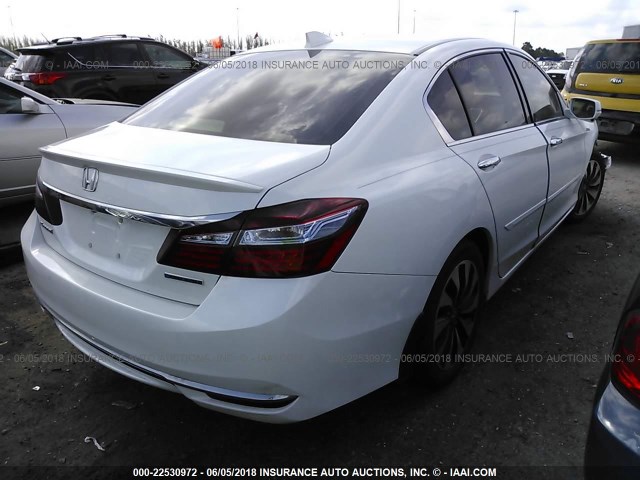 JHMCR6F5XHC002775 - 2017 HONDA ACCORD HYBRID/EXL WHITE photo 4