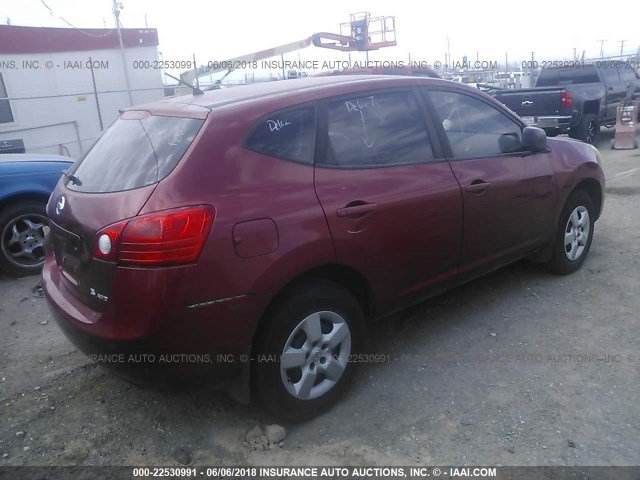 JN8AS58V49W177225 - 2009 NISSAN ROGUE S/SL MAROON photo 4