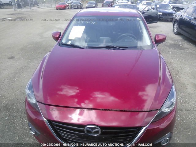 JM1BM1W32F1264375 - 2015 MAZDA 3 GRAND TOURING RED photo 6