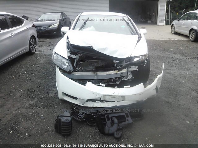 19XFA1F67BE044810 - 2011 HONDA CIVIC LX-S WHITE photo 6