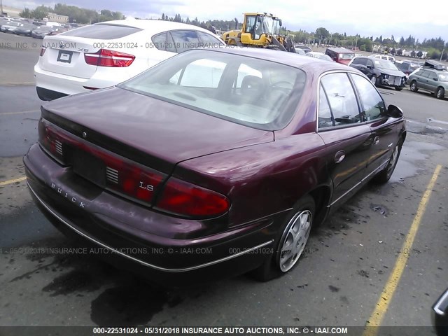 2G4WB52K4X1452432 - 1999 BUICK REGAL LS/LSE BURGUNDY photo 4