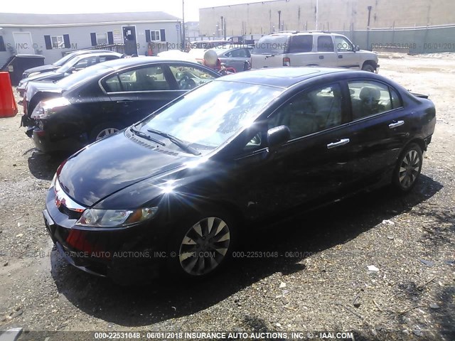 2HGFA1F98BH517405 - 2011 HONDA CIVIC EXL BLACK photo 2