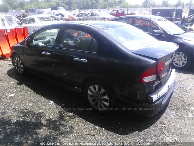 2HGFA1F98BH517405 - 2011 HONDA CIVIC EXL BLACK photo 3