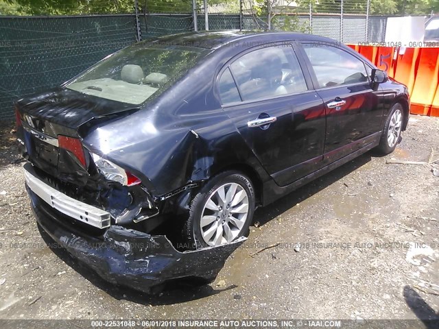 2HGFA1F98BH517405 - 2011 HONDA CIVIC EXL BLACK photo 4